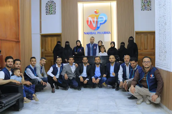 A team moment inside the Nahbal Pharma office