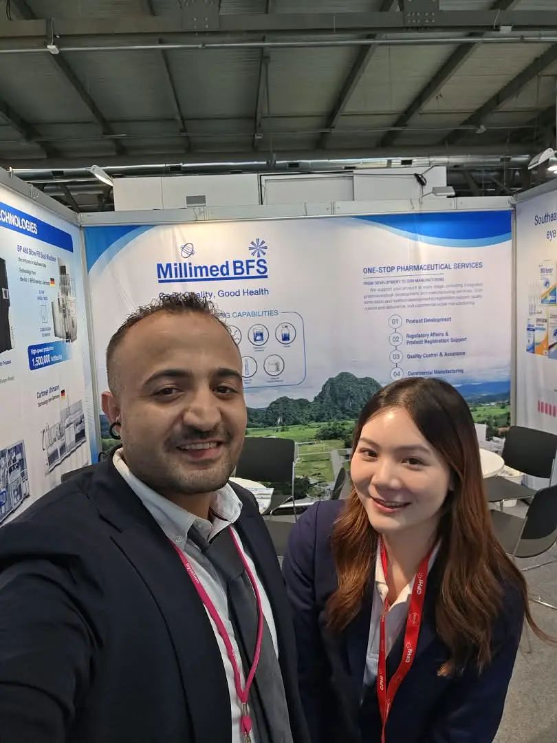 Nahbal Pharma meeting at the Millimed BFS stand